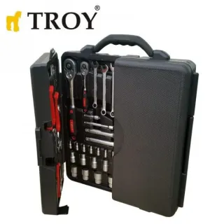 Комплект ръчни инструменти TROY 21910 / 110 части, в куфар