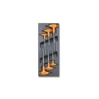 Комплект ключове Г-образни TORX с дръжка 6 броя Beta Tools 2424 T55