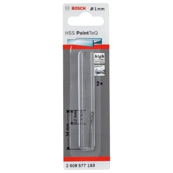 Свредло HSS за метал PoinTec 1.0 mm на Bosch комплект 2 бр.