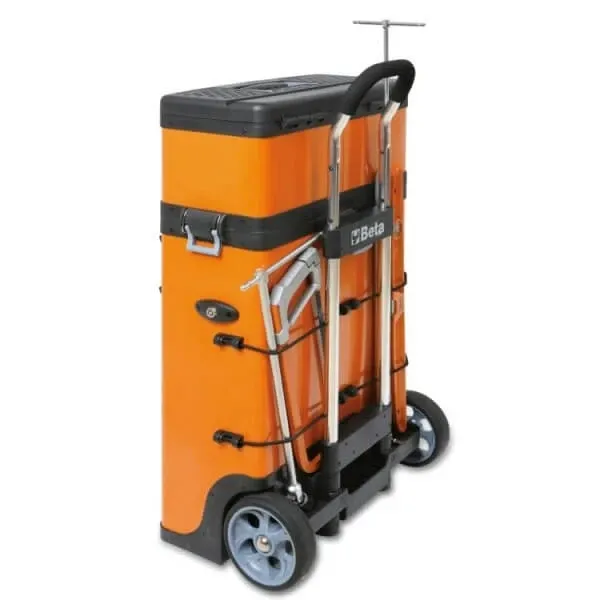 Модулна количка за инструменти, оранжев цвят, метална конструкция, Beta Tools