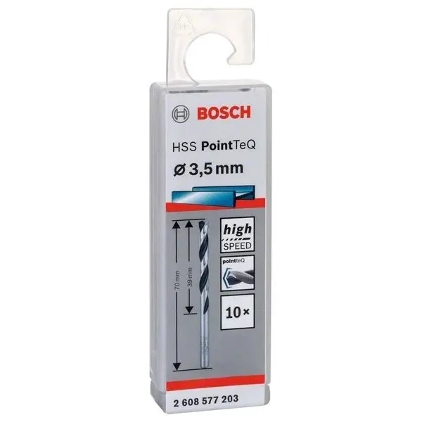 Свредло HSS за метал PoinTec 3.5 mm на Bosch комплект 10 бр.