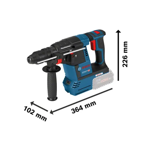 Акумулаторен перфоратор Bosch GBH 18V-26 F / 18 V, 2 x 6,0 Ah куфар