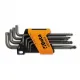 Комплект ключове Г-образни TORX с обла глава (8 бр) на държач, 97BTX/SC8, Beta Tools