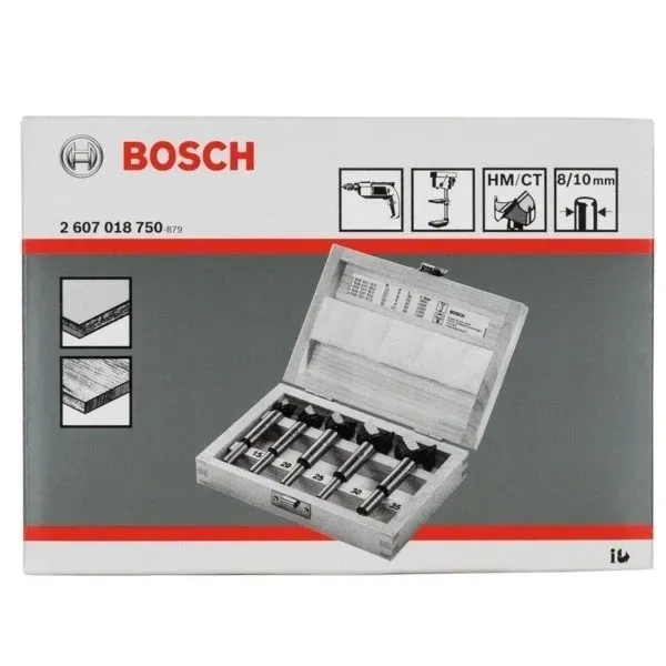 Свредла челен фрезер - твърдосплавно на Bosch комплект 5 броя