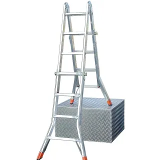 Алуминиева телескопична стълба KRAUSE TeleMatic 4+4