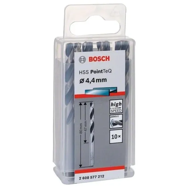 Свредло HSS за метал PoinTec 4.4 mm на Bosch комплект 10 бр.
