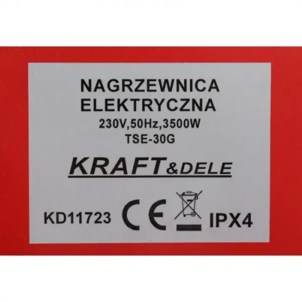 Електрически отоплител KraftDele KD11723/ 3.5 kW