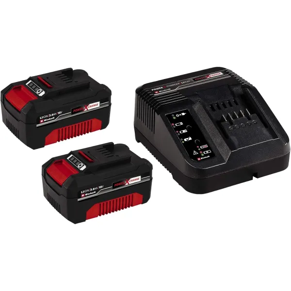 Комплект батерии със зарядно Einhell Power X-Change/ 18 V/ 2x3 Ah