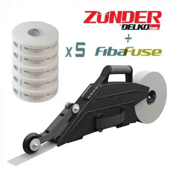 Инструмент за фугиране Delko Tools Zunder + 5 бр. Fiba Fuse ленти
