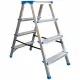 Стълба алуминиева двустранна домакинска DRABEST 2х4 125 кг