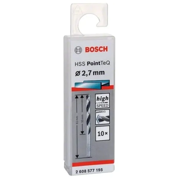 Свредло HSS за метал PoinTec 2.7 mm на Bosch комплект 10 бр.