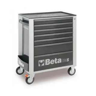 Количка за инструменти BETA, 7 чекмеджета, с комплект от 210 бр. инструменти, сив цвят
