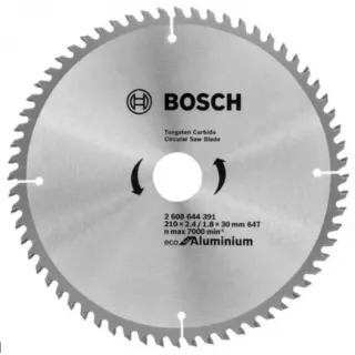 Диск за рязане на алуминий Bosch Eco for Aluminium HM 210x30x2.6 мм 64 z