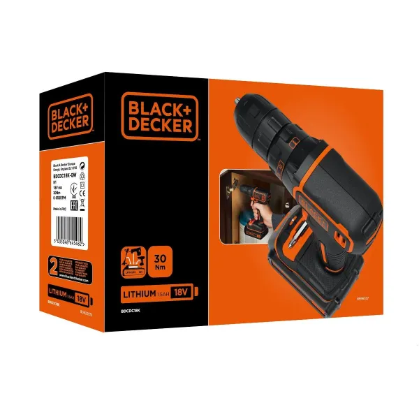 Акумулаторен винтоверт Black&Decker BDCDC18 1.5 Ah