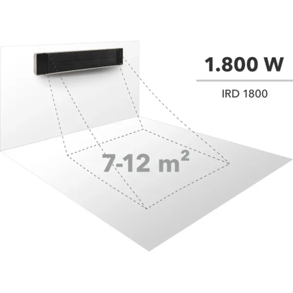 Инфрачервен отоплител TROTEC IRD 1800/ 1.8kW
