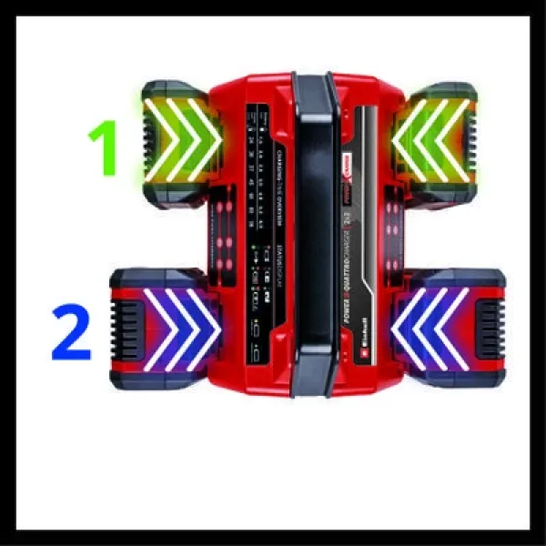 Зарядно устройство EINHELL 2x2 Power X-Quattrocharger 4A