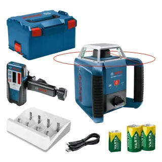 Ротационен лазер Bosch GRL 400 H + LR 1 в L-BOXX/ 400 м