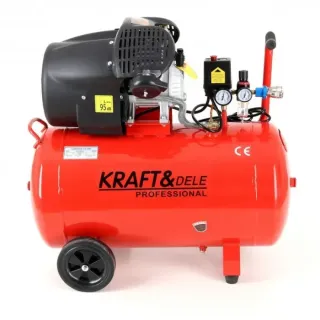 Двубутален компресор KraftDele KD1483 - 100L 8 bar 3.0 kW 