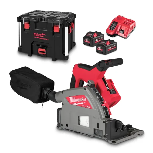 Акумулаторен ръчен циркуляр Milwaukee M18 FPS55-552P/ 18V/ 2x5.5Ah