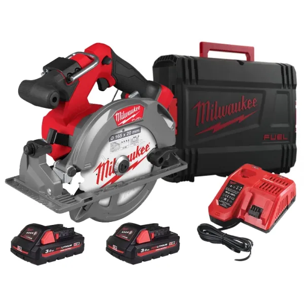 Акумулаторен ръчен циркуляр Milwaukee M18FCS552-302X/ 18V/ 2x3Ah