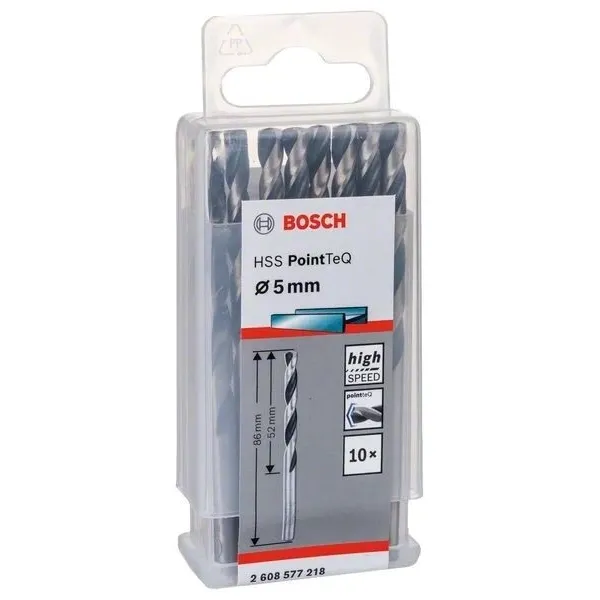 Свредло HSS за метал PoinTec 5.0 mm на Bosch комплект 10 бр.