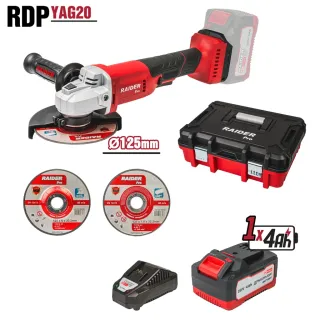 Акумулаторен ъглошлайф Raider RDP-YAG20/ 20V/ 4Ah