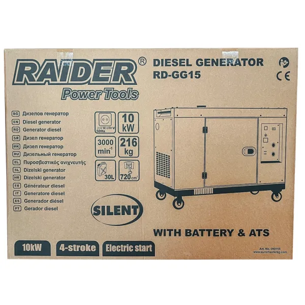 Дизелов генератор за ток Raider RD-GG15/ 10 kW