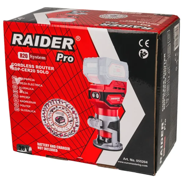 Промо пакет акумулаторна оберфреза Raider R20 RDP-CER20 R20 + батерия 4Ah и зарядно