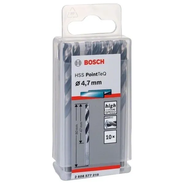 Свредло HSS за метал PoinTec 4.7 mm на Bosch комплект 10 бр.