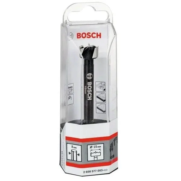 Свредло за панти и глухи отвори в дърво на Bosch 15.0 mm