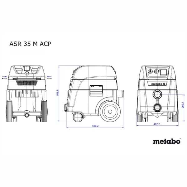 Прахосмукачка METABO ASR 35 M ACP/ 1400W