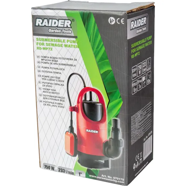 Потопяема помпа за мръсна вода Raider RD-WP72/ 750W