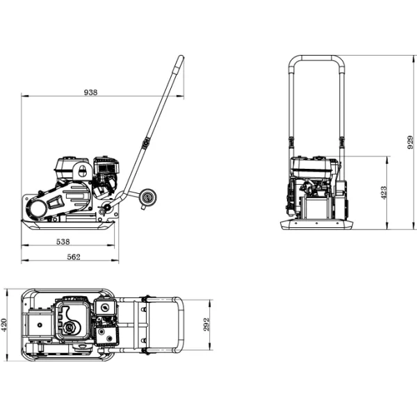 Бензинова виброплоча ZIPPER ZI-RPE90E/ 5.3 к.с.