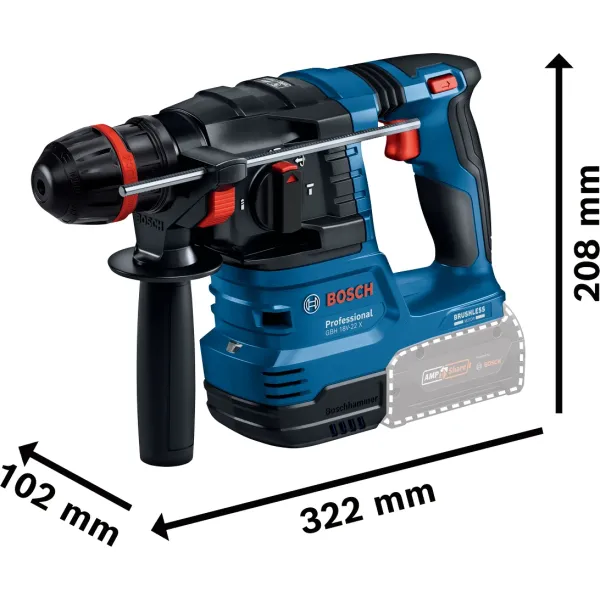 Акумулаторен перфоратор BOSCH GBH 18V-22 X/ 18V