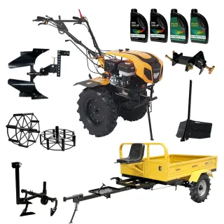 Комплект мотофреза с ремарке и аксесоари ProGARDEN PAC1844C/ 18hp