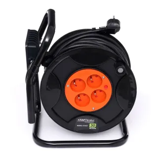 Удължител на макара с LED лампа KraftDele KD4037/ 30м