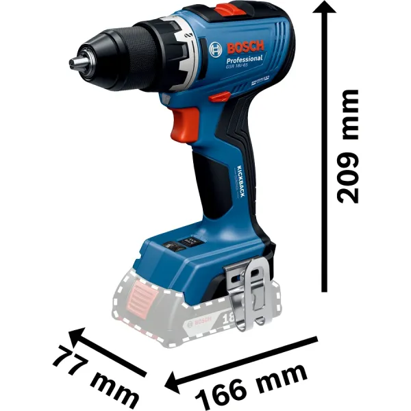 Акумулаторен винтоверт Bosch GSR 18V-65/ 18V/ 2x2Ah