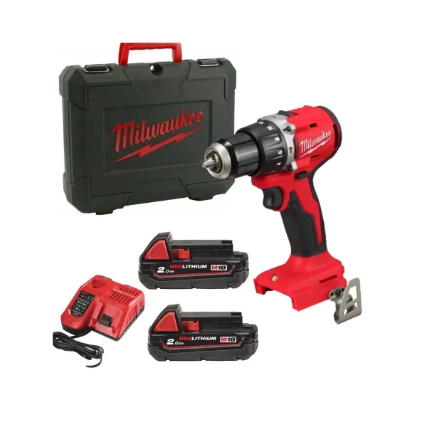 Акумулаторен ударен винтоверт Milwaukee M18BLPDRC-202C/ 18V/ 2x2Ah