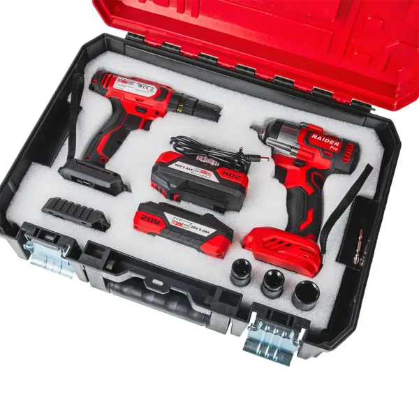 Комплект акумулаторни бормашина и гайковерт Raider RDP-PCD20&PBIW20 R20/ 20V/ 2х2Ah