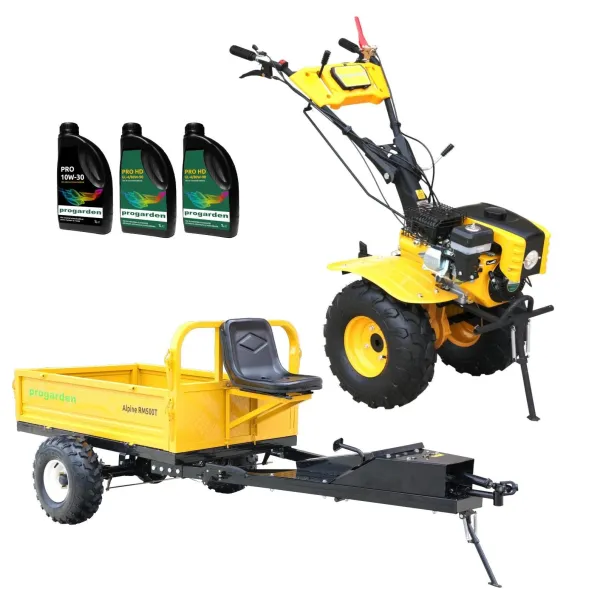 Комплект мотофреза с ремарке и аксесоари ProGARDEN PAC873D/ 7 hp
