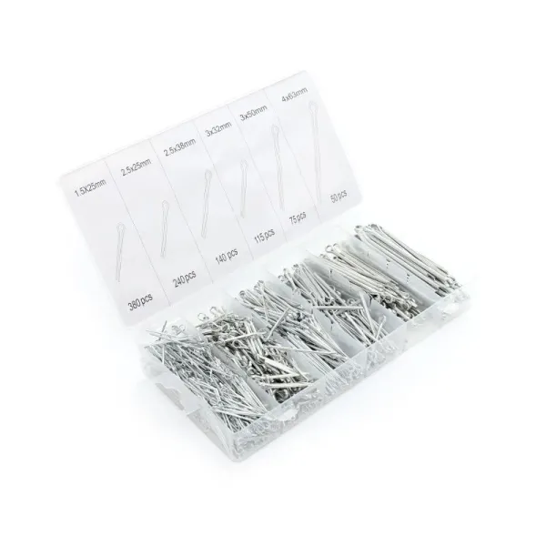 Комплект прави шплентове KraftDele KD10509/ 1000 бр.