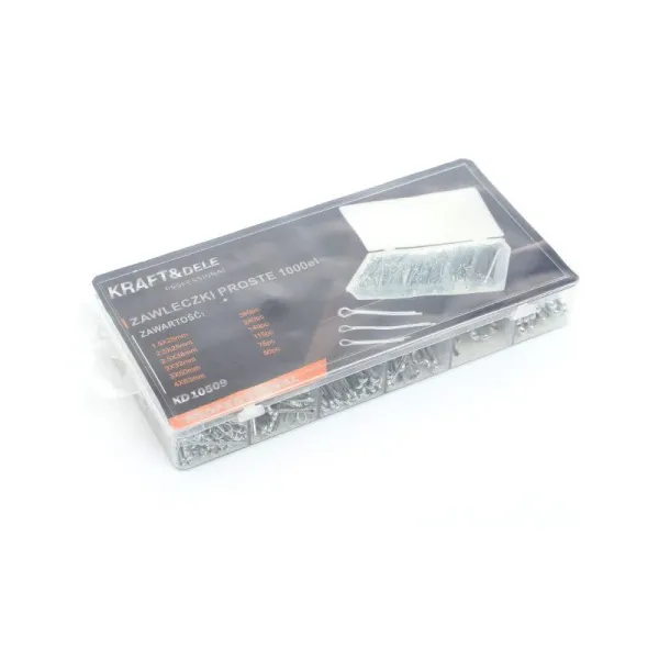 Комплект прави шплентове KraftDele KD10509/ 1000 бр.