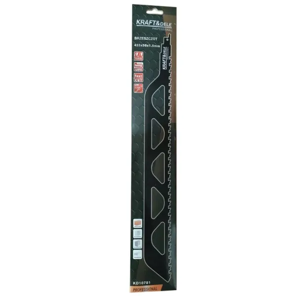 Карбиден нож за саблен трион KraftDele KD10781/ 455 x 50 x 1.5 мм