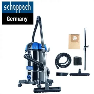 Почистваща машина за сухо и мокро почистване Scheppach NTS30, 1300W