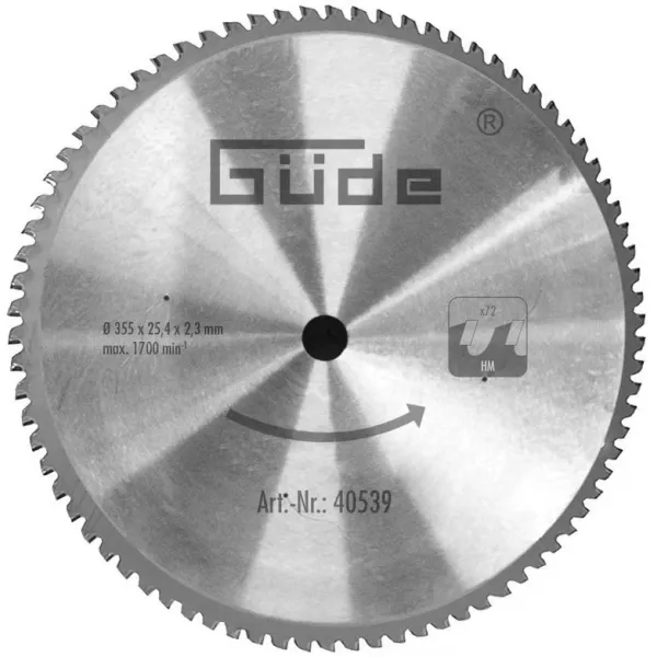 Метален циркулярен диск 355мм /GÜDE 40539 /