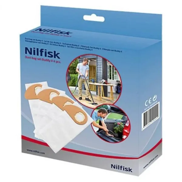 Торбички за прахосмукачка Nilfisk, за серия Nilfisk Buddy II, 4 броя