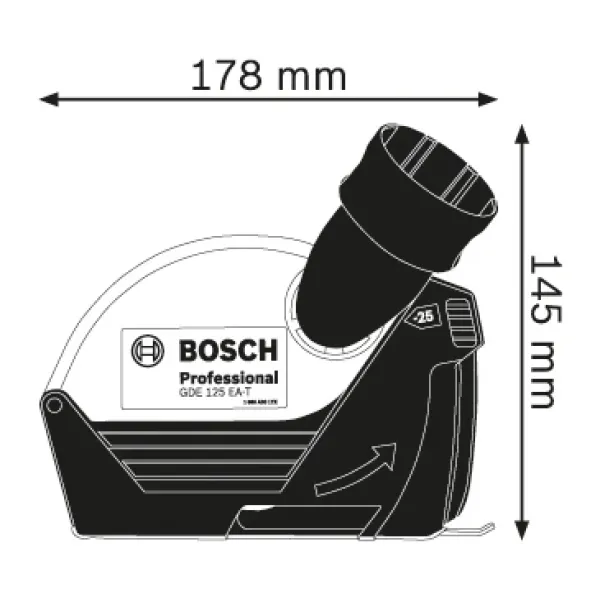 Прахоуловител за ъглошлайфи Bosch GDE 125 EA-S Professional