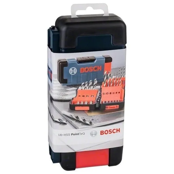 Комплект свредла Bosch HSS PoinTec 18 броя ToughBox