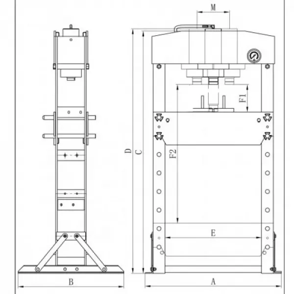 Пневматична преса BERNARDO PWK 75 F/ 75 т