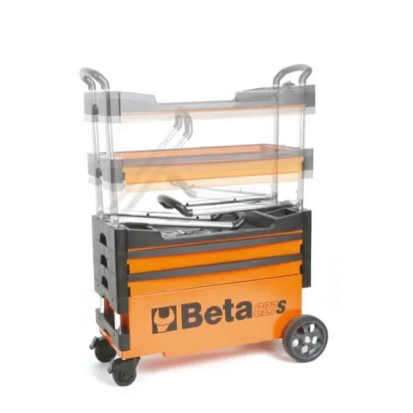 Сгъваема количка за инструменти, оранжев цвят, Beta Tools